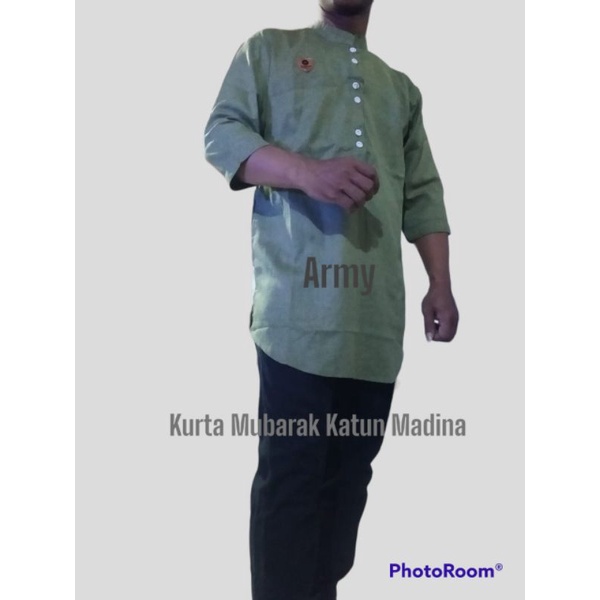 Baju Kurta Madina,Baju Lebaran Lengan 3/4,Baju Koko Bahan Lembut &amp; Adem