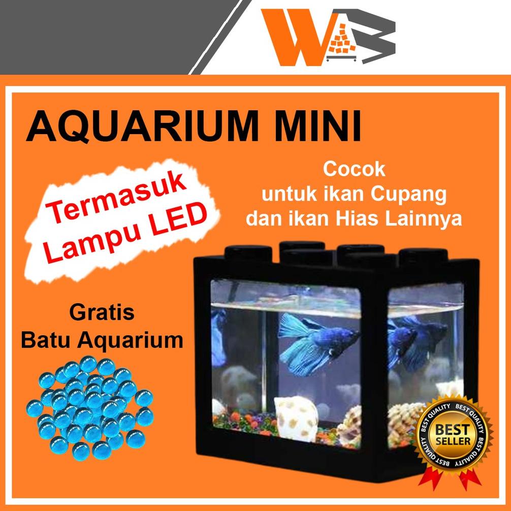 Akuarium Mini Ikan Cupang Hias Aquarium Aquascape Mini Kecil Lego Kotak Unik Akrilik Murah A04
