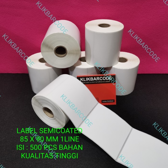

LABEL BARE 85 x 90 - 85x90 mm - 85x90mm 1 LINE KERTAS STICKER SEMICOAT