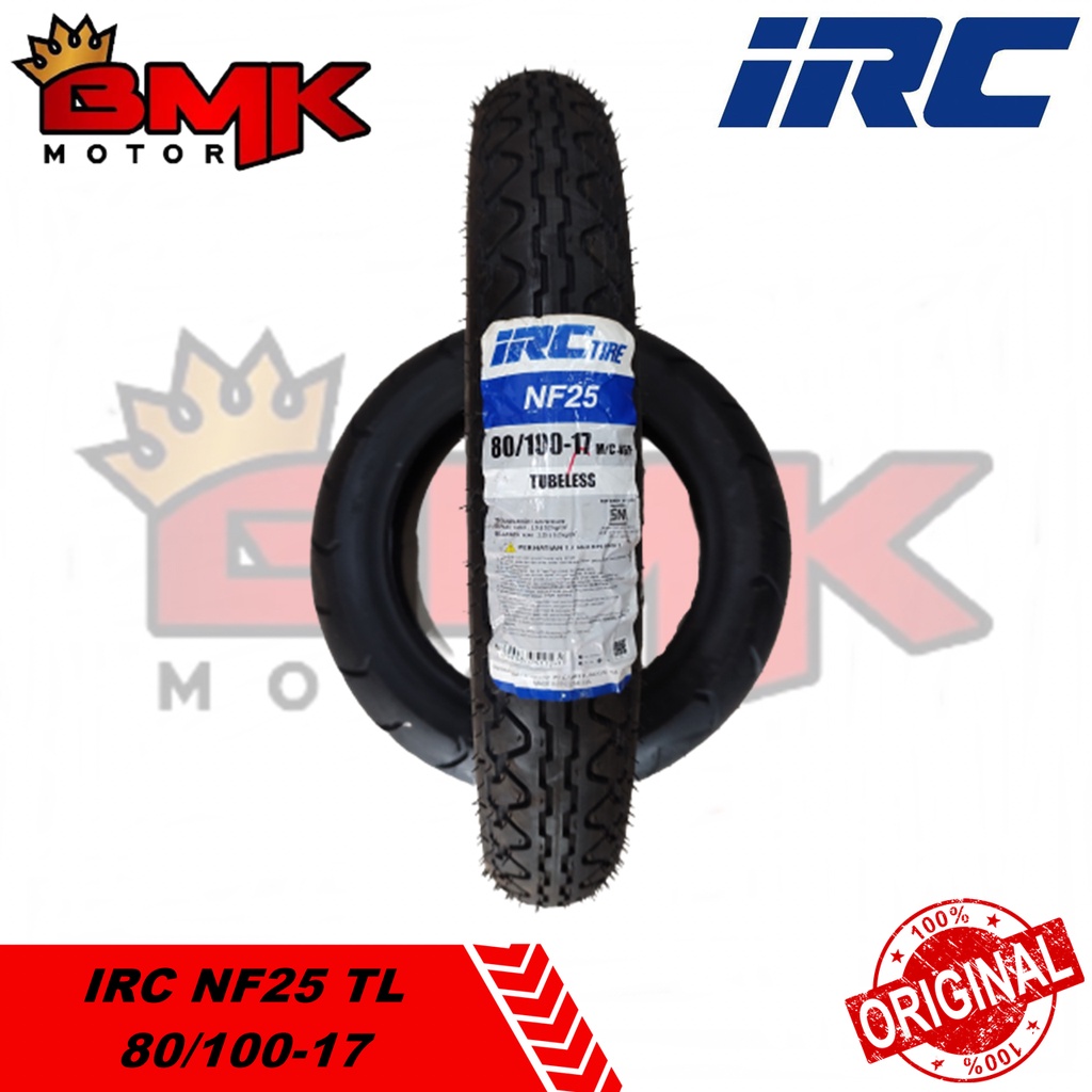 Irc Ban Luar Nf25 80/100-17 Tubeless