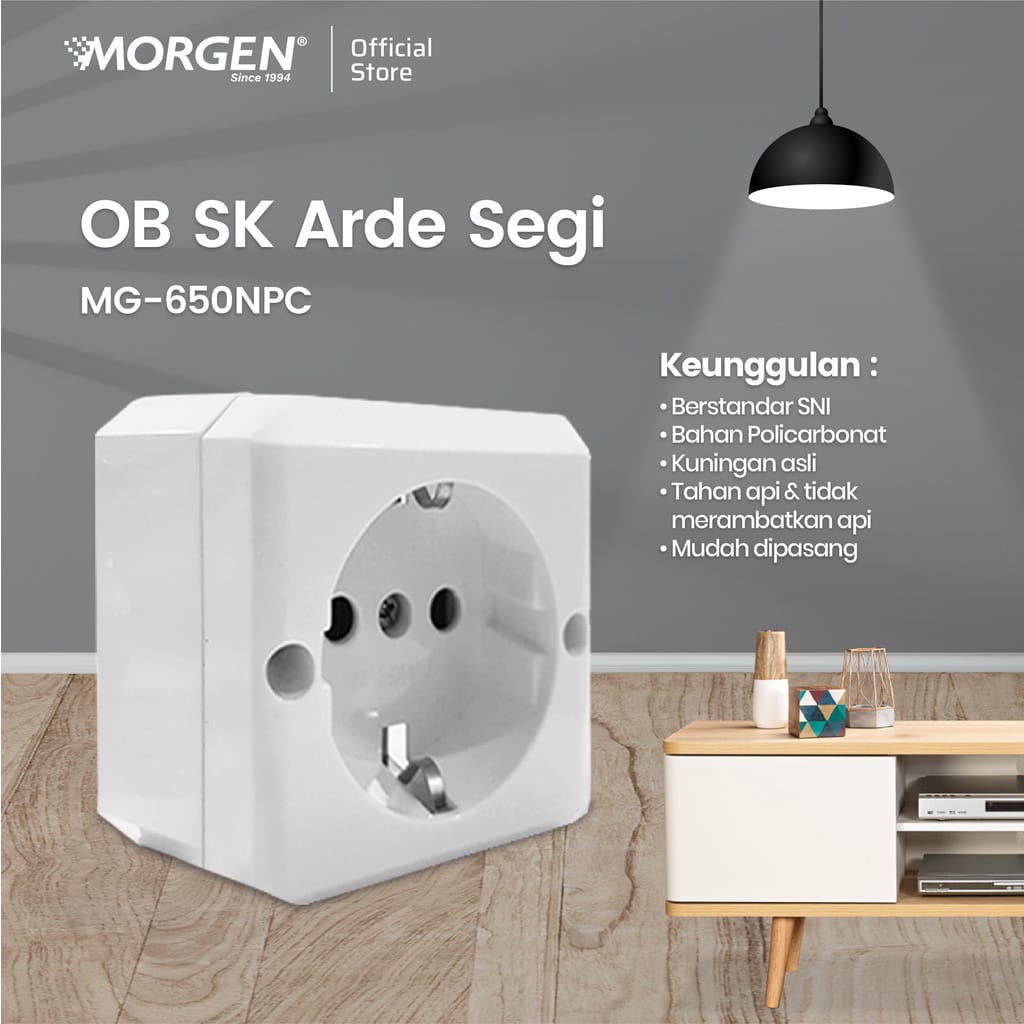 SAKLAR OUTBOW MORGEN O SERIES  STOPKONTAK ARDE SEGI, SAKLAR ENGKEL SEGI , SAKLAR SERI SEGI , SAKLAR ENGKEL + STOPKONTAK / SNI