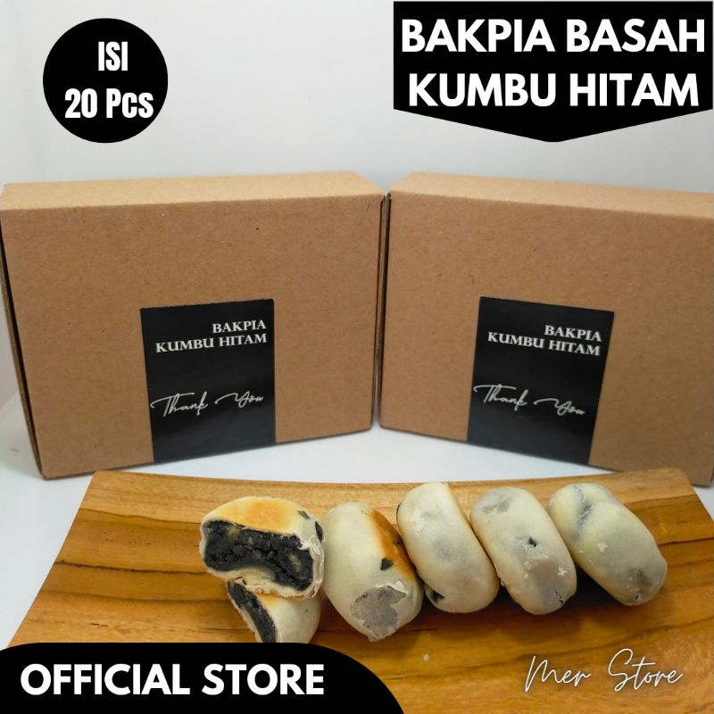 bakpia pathok basah vakum kumbu hitam isi 20pcs/ merstore