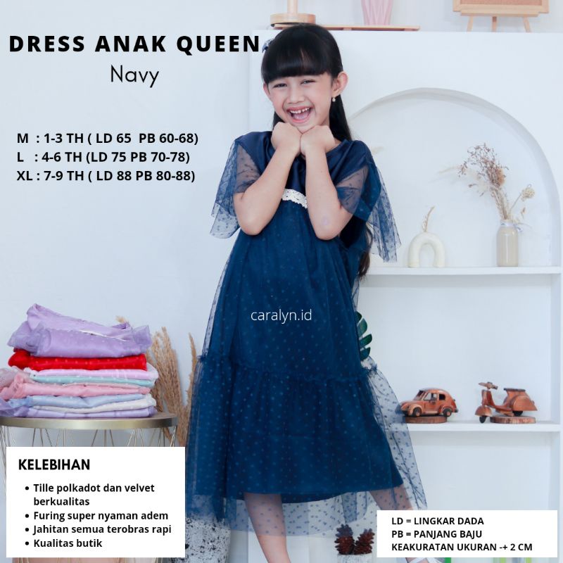 DRESS KONDANGAN ANAK PEREMPUAN BRUKAT QUEEN