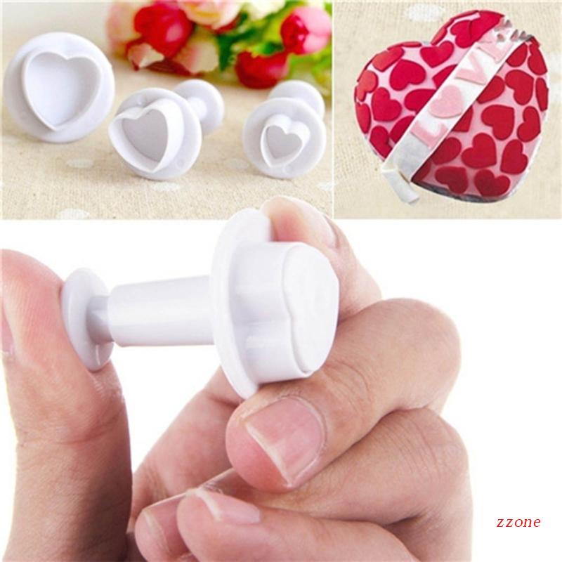 Zzz Cetakan Plunger Hati Fondant Cutter Dekorasi Kue Cookie Tools Sugarcraft