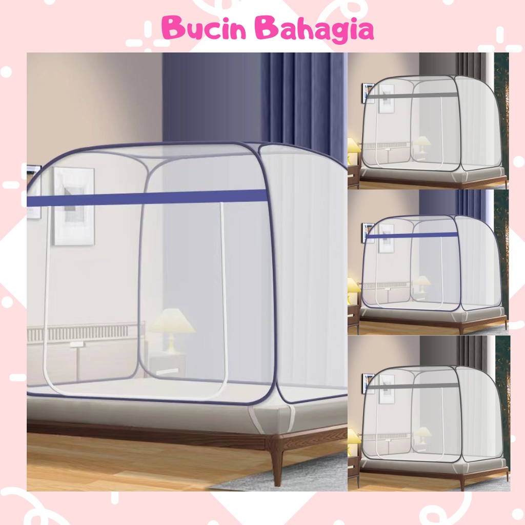 Kelambu Tenda Lipat Kotak Import / Kelambu Anti Nyamuk / Kelambu Tidur / uk.150x200, 180x200 KLB02