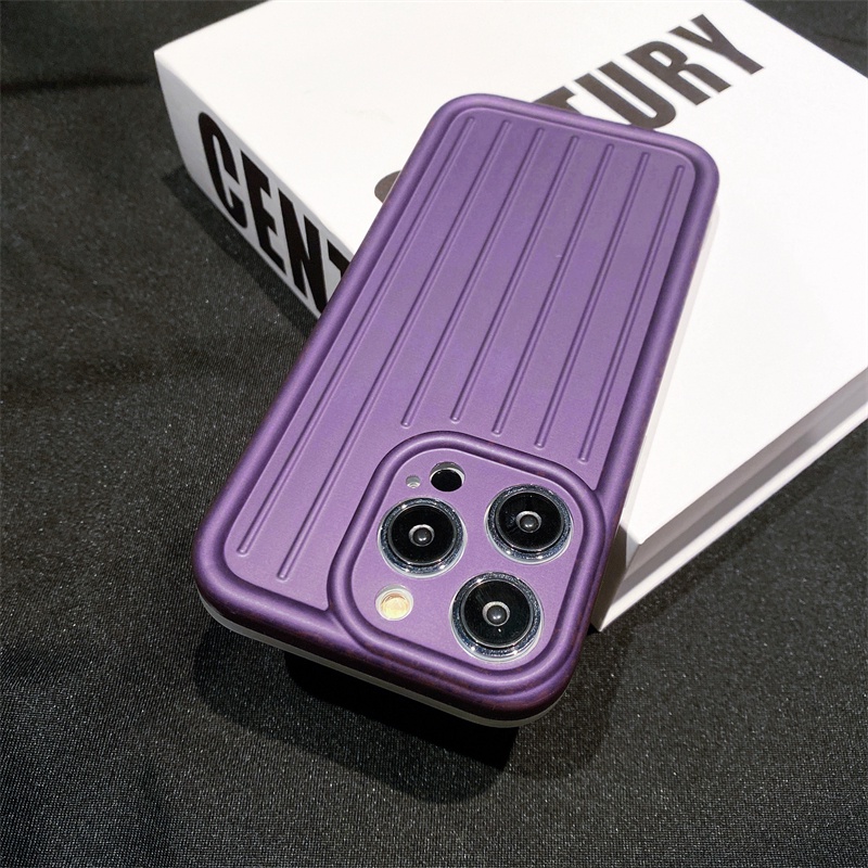 IPHONE Imd Fashion Dark Night Purple Phone Casing Untuk Iphone14 11 12 13 Pro Max 14Plus Perlindungan Lensa Anti Jatuh Case