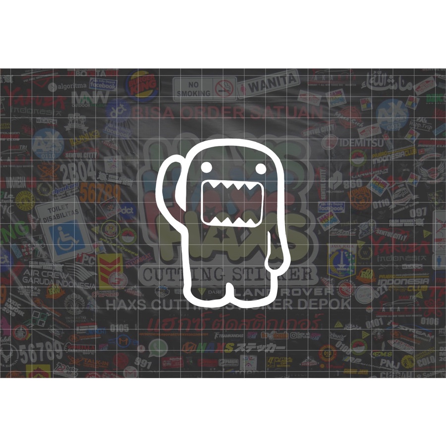 Cutting Sticker Logo DOMO Kun JDM 8 Cm Untuk Motor Mobil
