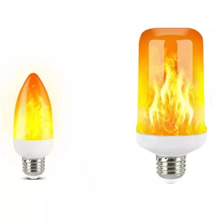 Depan1 Lampu Api led 3in1 E27 besar bohlam obor led 9w /lampu Api candel e27.