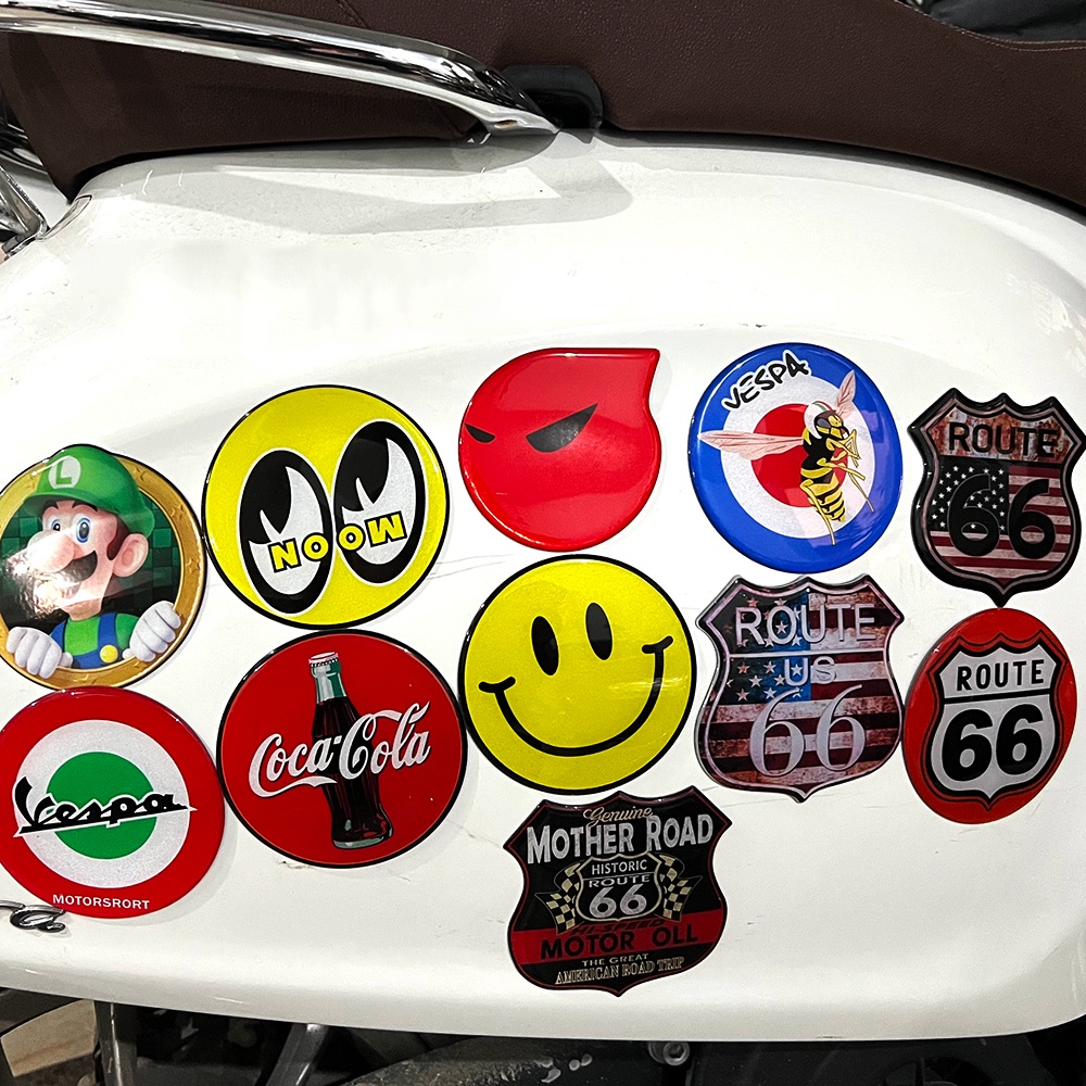 Stiker Reflektif Magnet Lembut Vespa Piaggio Italia Lencana Lambang 3D Stiker Badan Skuter Sepeda Motor Untuk PX Sprint Super Primavera GTS