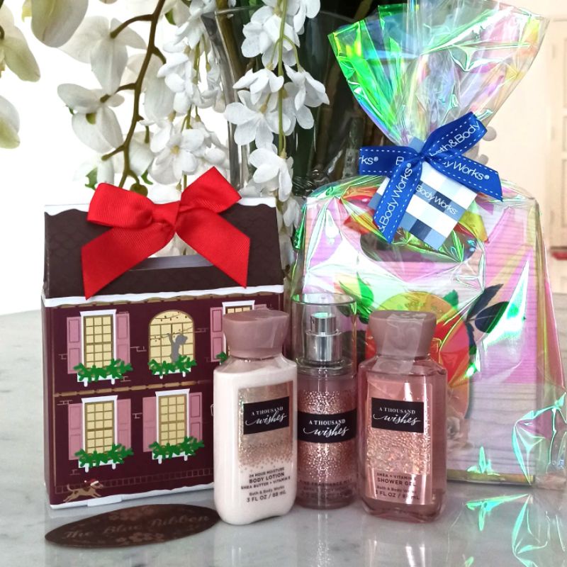 BATH AND BODY WORKS HARD CASE GIFT SET (A THOUSAND WISHES , PURE WONDER , GINGHAM LOVE)