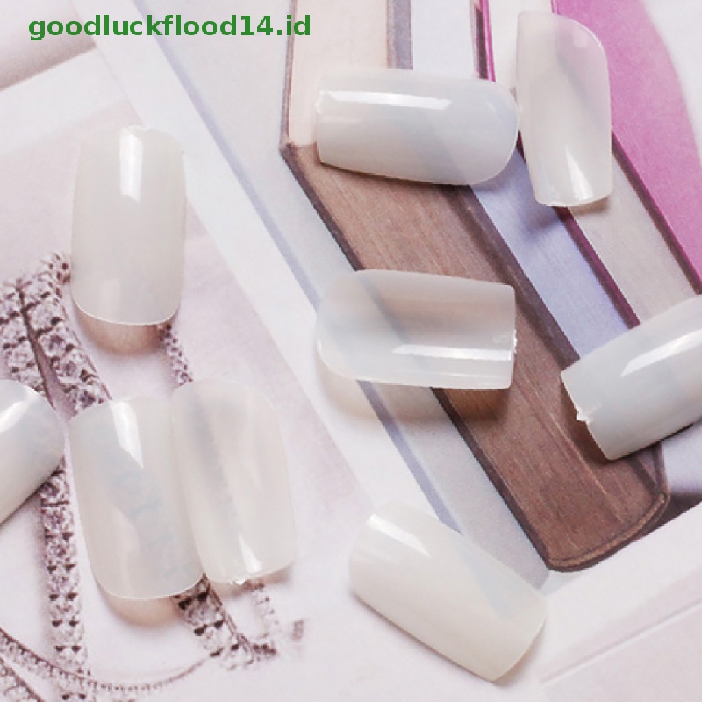 [GOOGFOUR] 500pcs Half Cover French Tips Kuku Palsu Tips Manicure Acrylic DIY Kuku Palsu [TOP]