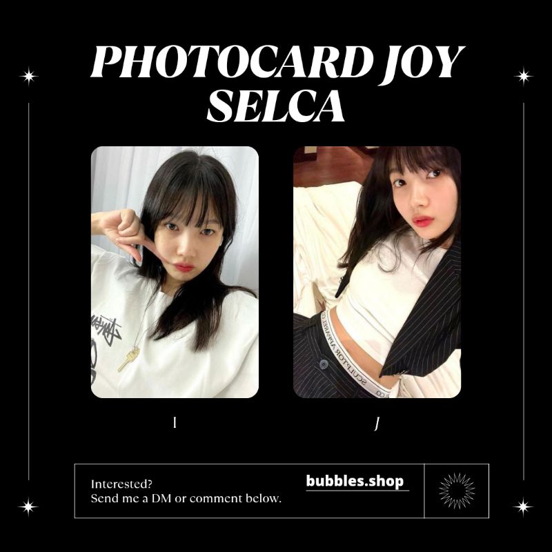 PHOTOCARD UNOFFICIAL JOY RED VELVET SELCA