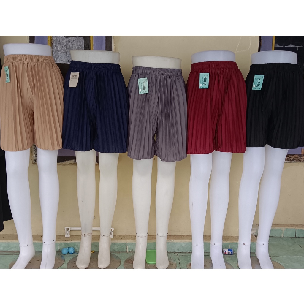 Hot pants jumbo plisket rempel besar/celana pendek wanita/celana santai wanita