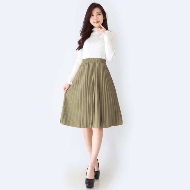 ROK SELUTUT KOREAN STYLE Rok Wanita Korean Style Selutut | Rok Selutut
