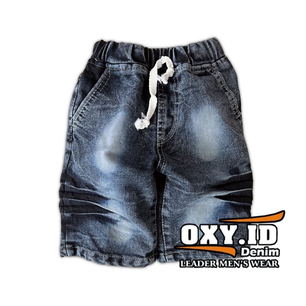 jeans pendek anak unisex usia 1-13 tahun model shortline distro kekinian