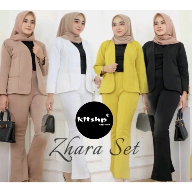 ZHARA SET BLAZER POLOS + CELANA CUTBRAY SCUBA