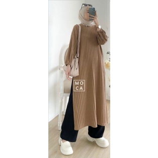 Chafia SPLIT DRESS Tunik Rajut