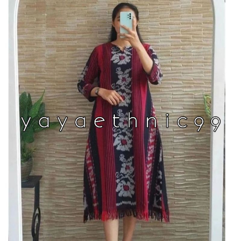 Tunik Tenun Troso, Busana Tenun, Atasan Wanita Tenun Troso, Dress Tenun Troso