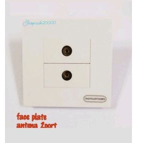 Wall plate 2 Antena TV 2 Port / Face Plate Antena TV 2 port