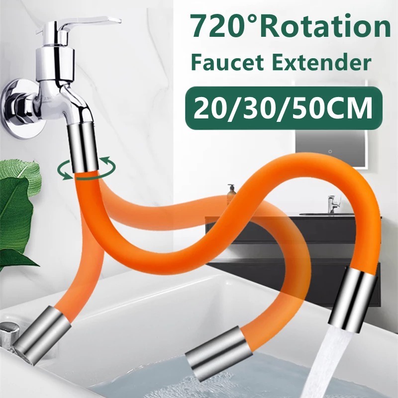 SELANG AIR FLEXIBLE 360° / SAMBUNGAN KRAN AIR FLEKSIBLE SELANG FLEXIBLE 360 DERAJAT EXTENTION CUCI MUKA KAKI WASTAFEL EMBER 20CM 30CM 50CM