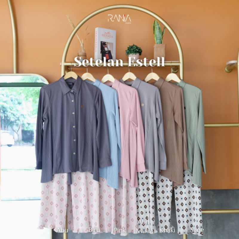 Setelan Celana Kulot Plisket Estell by Rania