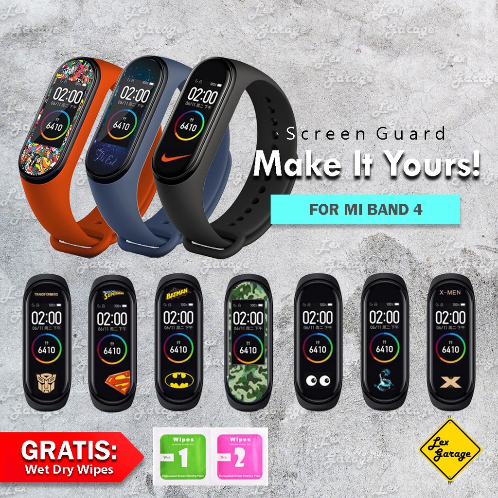 Anti Gores Mi Band 4 Screen Guard Protector Character - Soft TPU