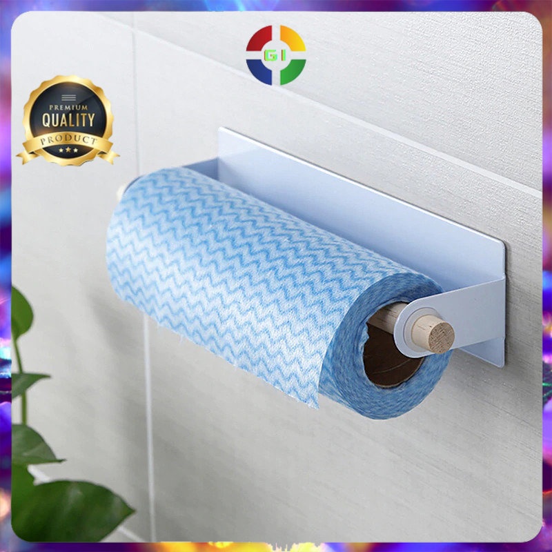 Gantungan Tempat Tisu Toilet Handuk Serbaguna Model Roll Black COD