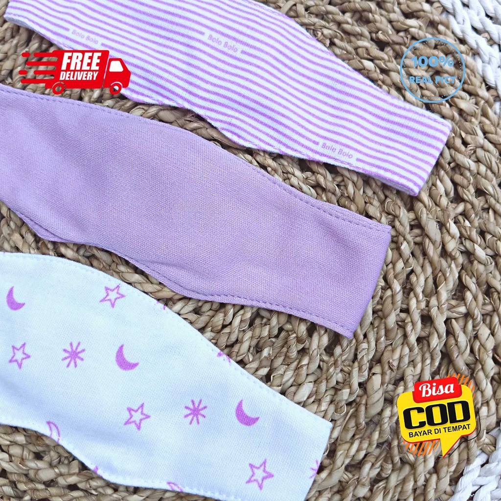 SALE 7.7 SERIAN LILAC - 3 Pcs Kacamata Jemur Bayi Penutup dan Pelindung Mata Bayi Serian LILAC merk SNI Bolo - Bolo