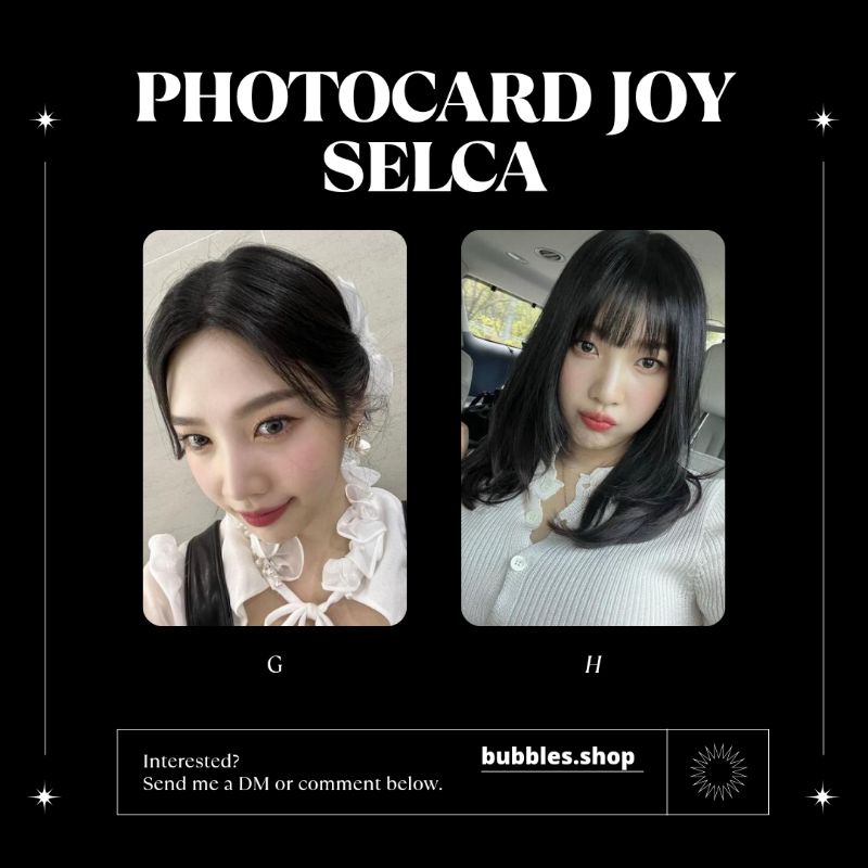 PHOTOCARD UNOFFICIAL JOY RED VELVET SELCA