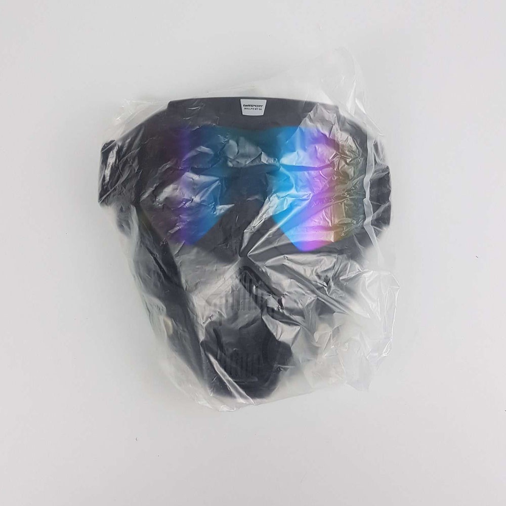Kacamata Goggles Mask Motor Retro Windproof - MT-04 - OMSELKBX Black/Blue