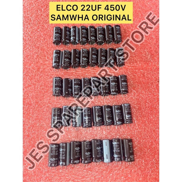 ELCO 22UF 450V SAMWHA ORIGINAL