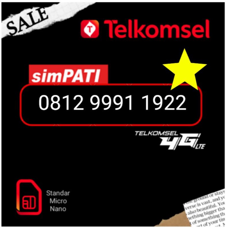 NOMER CANTIK TELKOMSE SIMPATI PSHT 1922