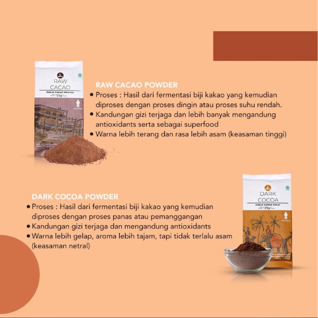 new Timurasa dark raw cocoa cacao chocolate powder 100% no sugar - bubuk minuman dark chocolate