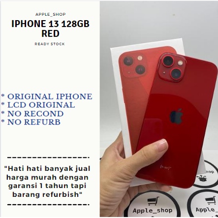 Iphone 13 128gb red Lcd Original Mulus Original Bukan Refurbish / Rekondisi