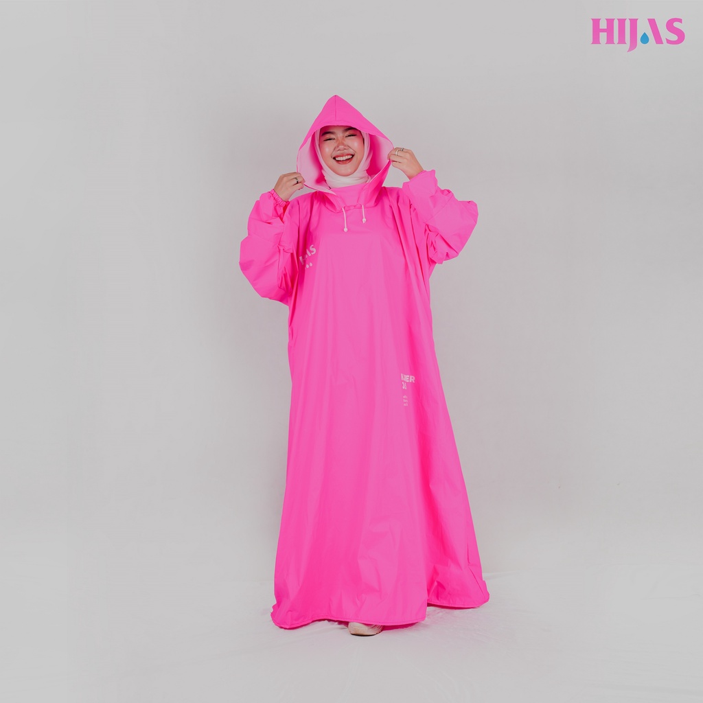 JAS HUJAN HIJAB/JAS HUJAN SYAR'I/JAS HUJAN JUMBO/JAS HUJAN GAMIS/JAS HUJAN WANITA - HIJAS WATERPROOF