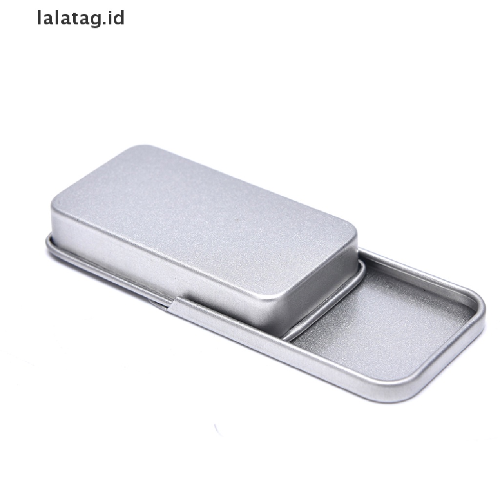 [lalatag] Kotak Besi Slide Cover Kotak Penyimpanan Perhiasan Pill Cases Coin Candy Box [ID]