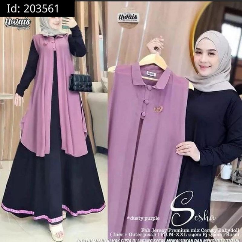 gamis Wanita + Outer sesha dress