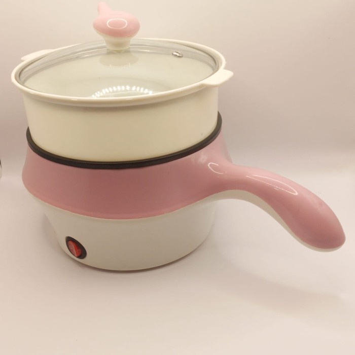 panci listrik Panci Listrik Elektrik Portable Serba Guna Multifungsi Panci 2 Susun - Pink(X2C3) Panc