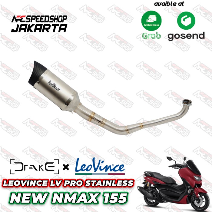 Knalpot Leovince Lv Pro Stainless Header Drake R9 Yamaha Nmax 155 New #Original