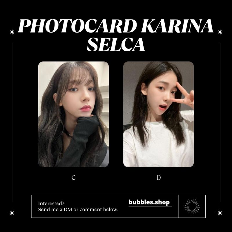 PHOTOCARD UNOFFICIAL KARINA AESPA SELCA