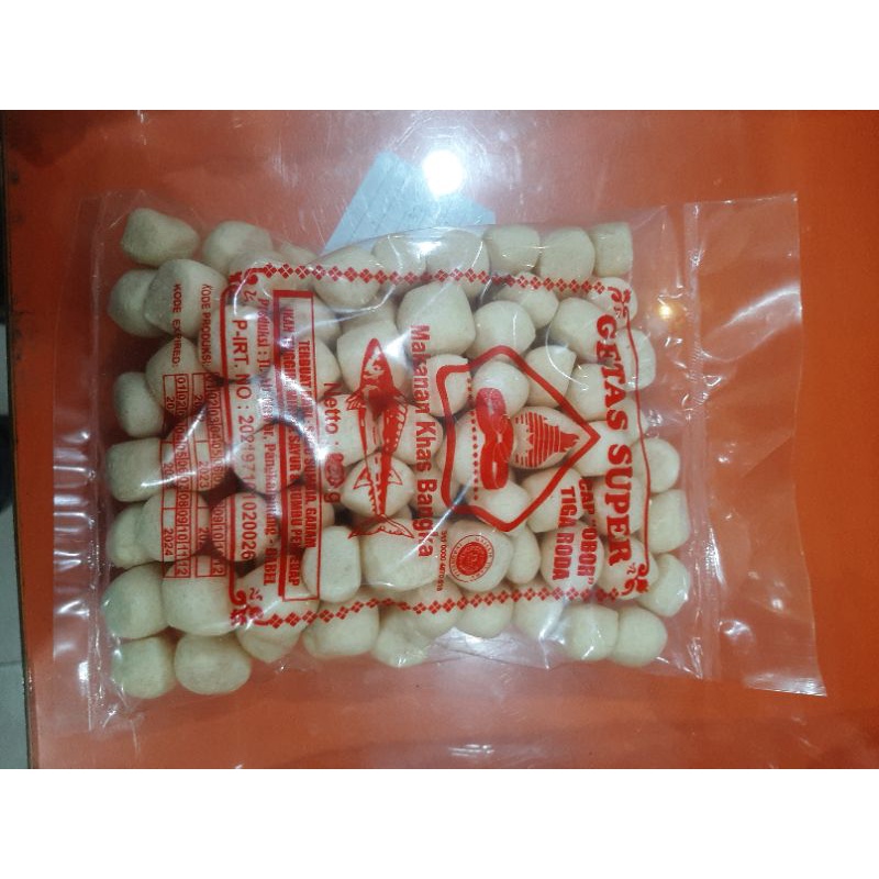

GETAS BANGKA SUPER CAP TIGA RODA MERAH / GETAS IKAN TENGGIRI KERUPUK ASLI BANGKA