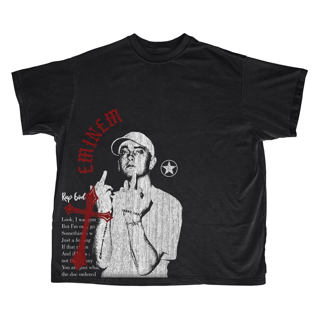Kaos Eminem Rap God Y2K Oversized / Rap tee / Vintage Tee / Eminem Tshirt