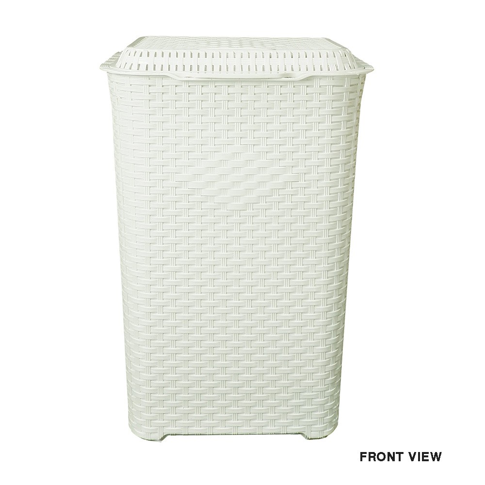 Keranjang Baju Kotor/ Laundry Basket Modern Minimalis Motif Rotan CRB800/ BONUS PAKING BUBBLE WRAP