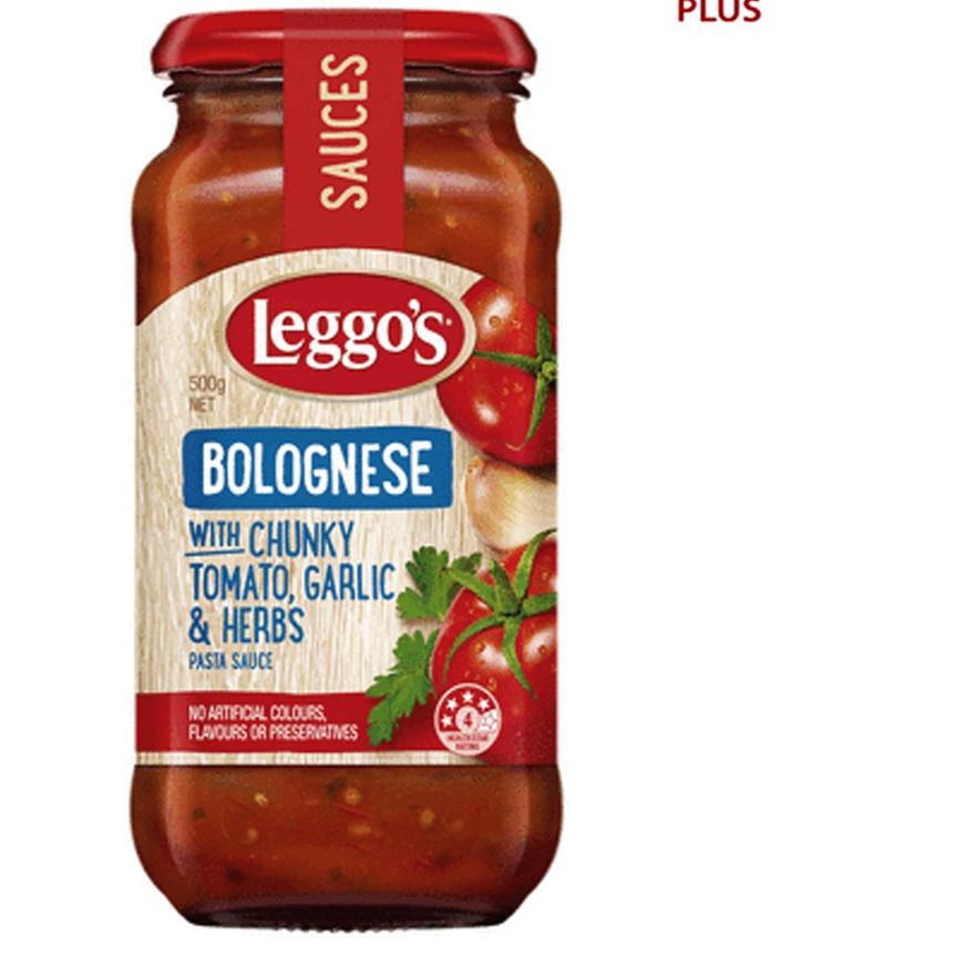 

♥ Leggos Bolognese with Chunky Tomato, Garlic & Herbs Pasta Sauce 500 gr ☂