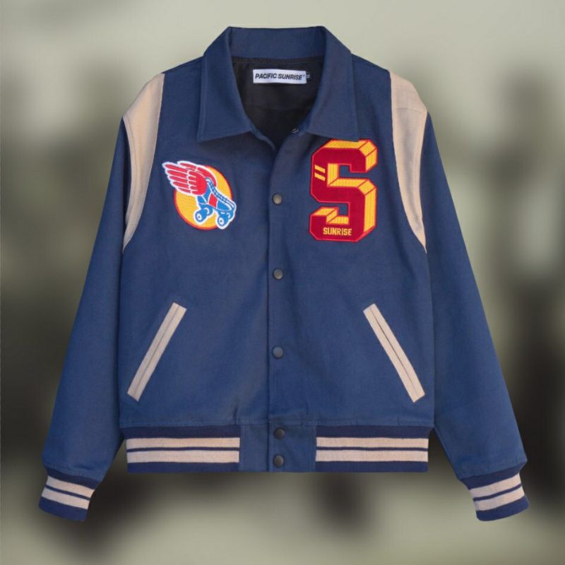 HARGA NETT SIZE L Varsity jacket jaket pacific sunrise vintage sturmer