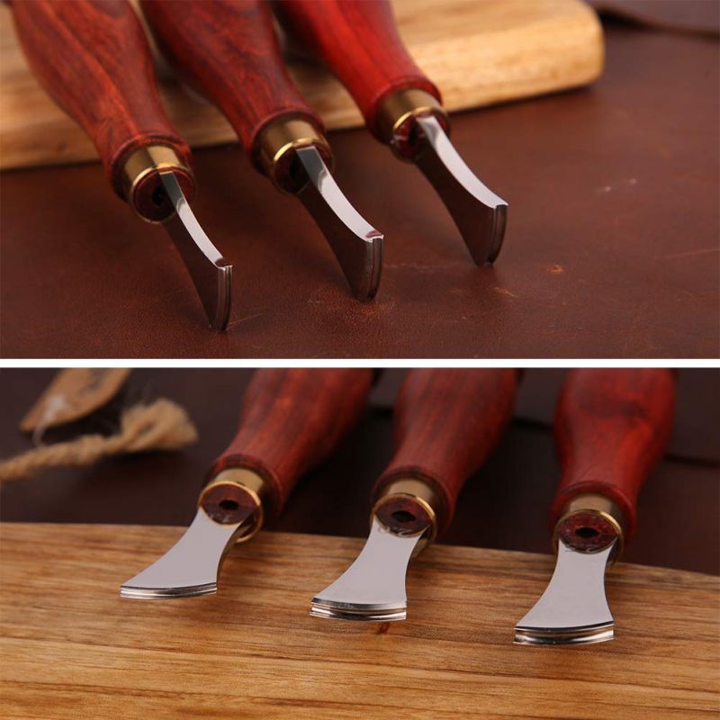 Leather Creaser/Creaser Groover Kulit/Leather Craft Edge Line Press/Creaser Tool Stainless Dengan Gagang Kayu