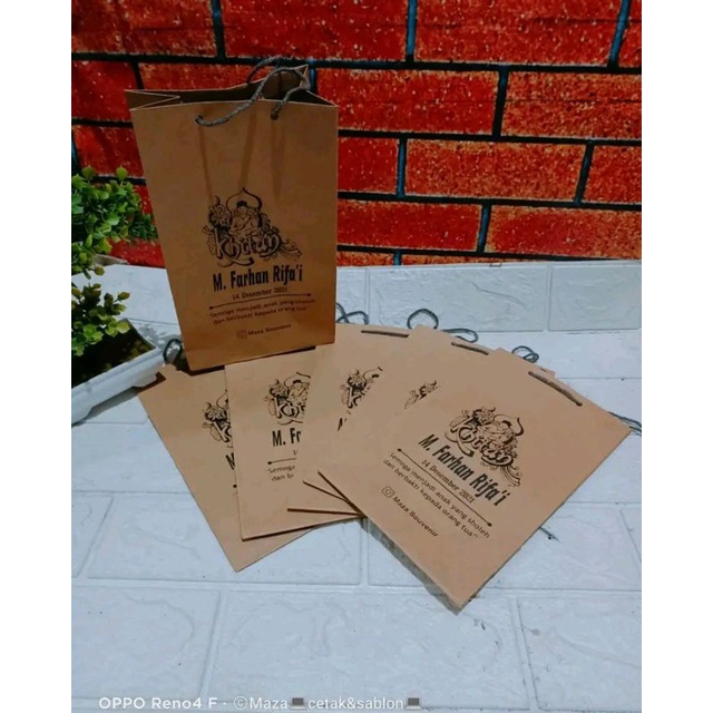 

paperbag coklat sablon uk.15*8*25