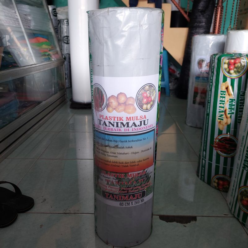 Plastik mulsa hitam perak TANI MAJU UK 60/120CM x 260CM