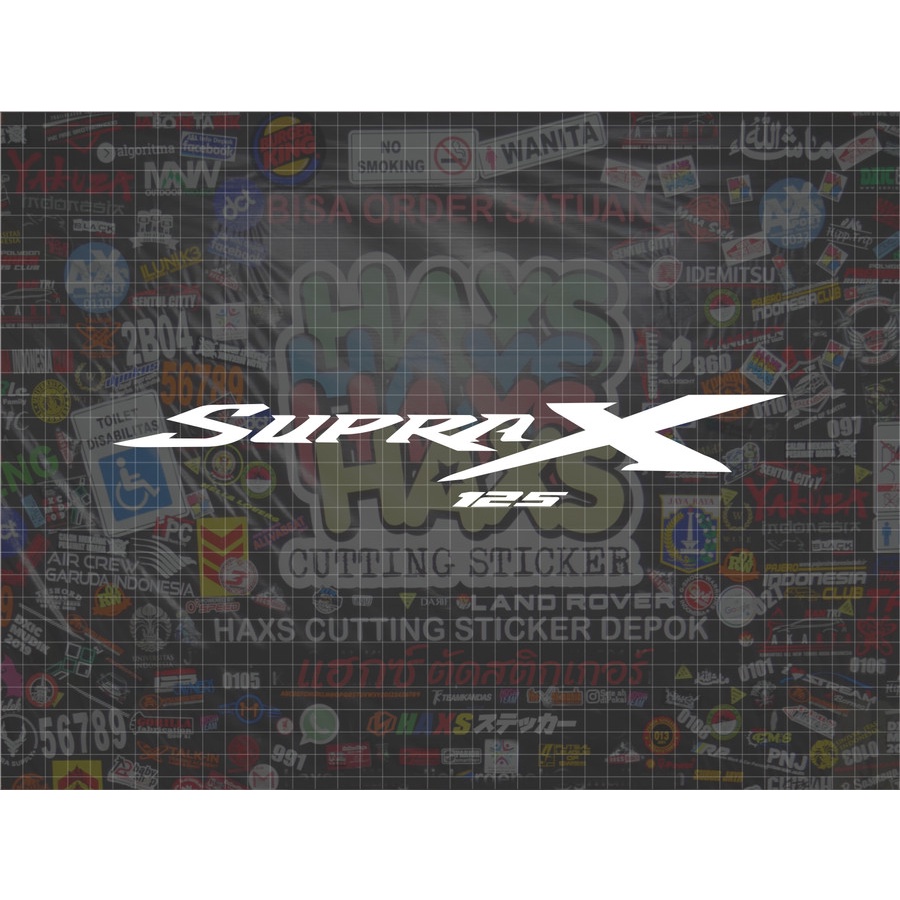 Cutting Sticker Supra X 125 V1 1 Warna Ukuran 30 Cm Untuk Motor