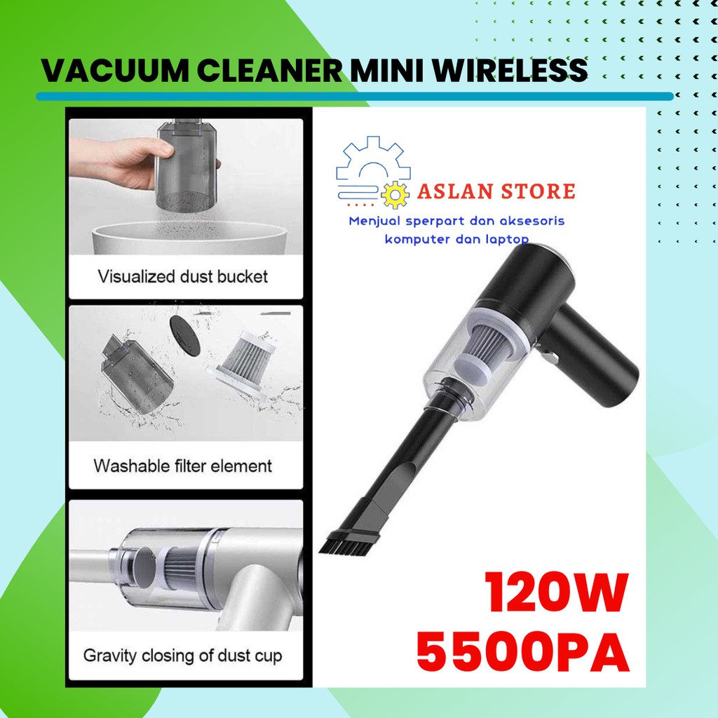 Vacuum Cleaner mini Portable Cordless Wireless Vacum 2in1 LED Light Vacum Cleaner Wireless Portable Mini Vakuum Penghisap Debu vakum cordless murah